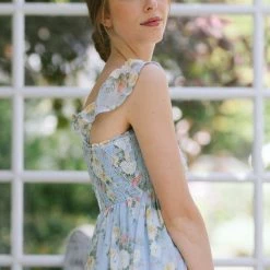 In Loom Presley Smocked Midi Dress Maternity Friendly