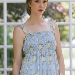 In Loom Presley Smocked Midi Dress Maternity Friendly