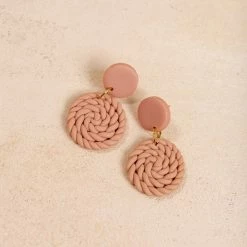 Fame Bambi Clay Knit Dangle Earrings Accessories