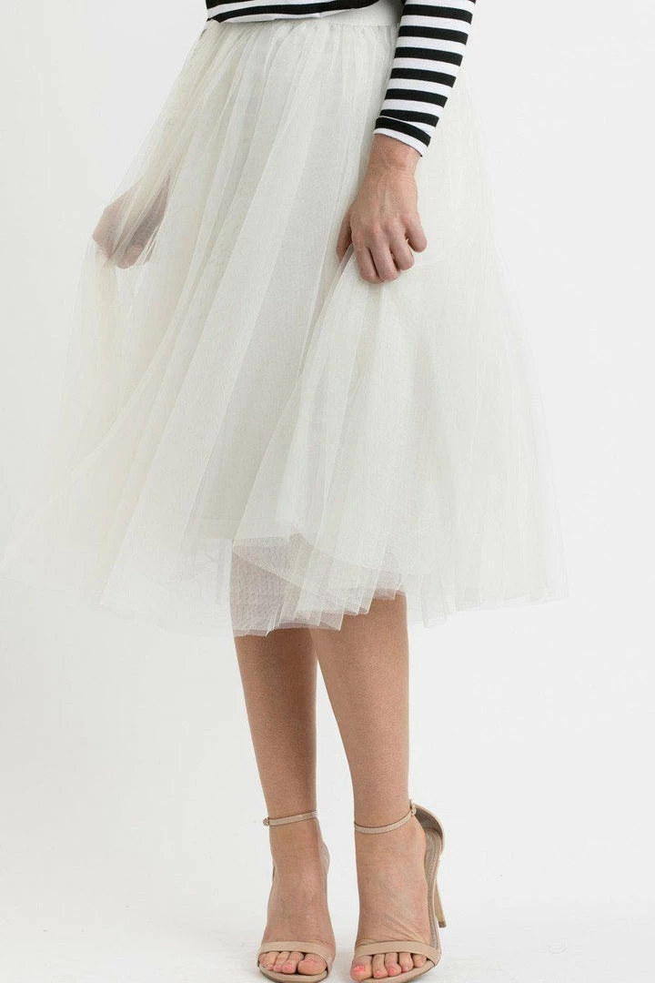 Esley Collection Eloise Tulle Midi Skirt Bridal