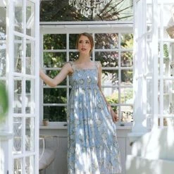 In Loom Presley Smocked Midi Dress Maternity Friendly