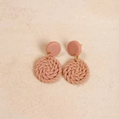 Fame Bambi Clay Knit Dangle Earrings Accessories
