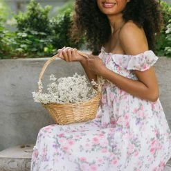 In Loom Presley Smocked Midi Dress Maternity Friendly