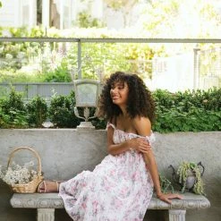 In Loom Presley Smocked Midi Dress Maternity Friendly