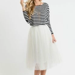 Esley Collection Eloise Tulle Midi Skirt Bridal