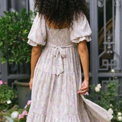 & Merci Serena Tiered Midi Dress Clothing