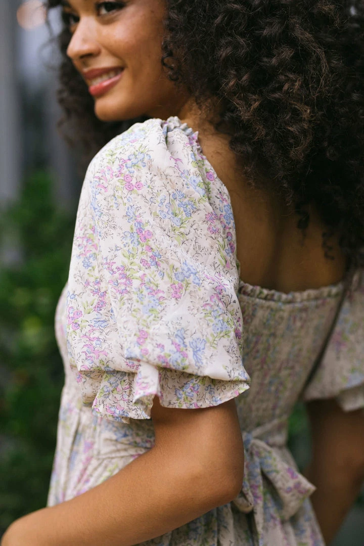 & Merci Serena Tiered Midi Dress Clothing