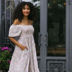 & Merci Serena Tiered Midi Dress Clothing