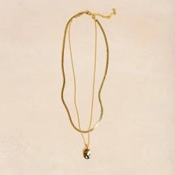 Fame Olivia Gold Layered Pendant Necklace Accessories