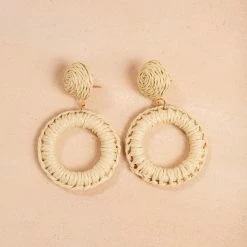 Joia Hailey Raffia Dangle Earrings Accessories