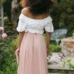 Calista Maternity Friendly Shailene Pleated Midi Skirt