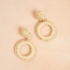 Joia Hailey Raffia Dangle Earrings Accessories