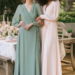 Morning Lavender Best Sellers Chloe Wrap Maxi Dress