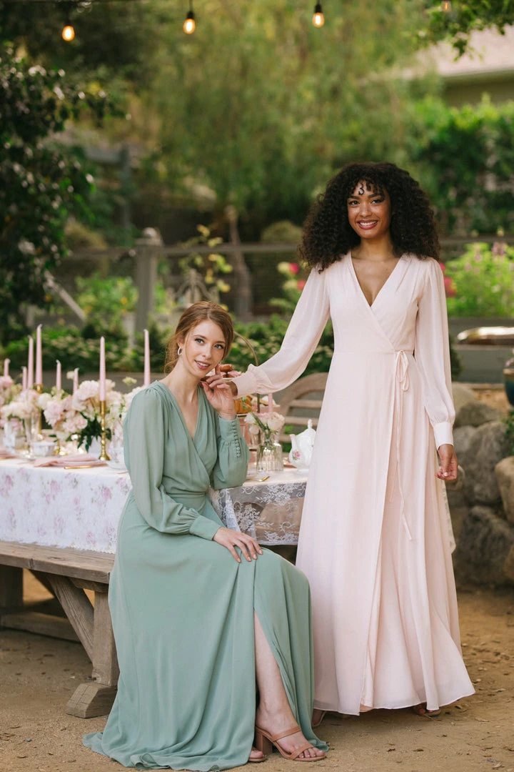 Morning Lavender Best Sellers Chloe Wrap Maxi Dress