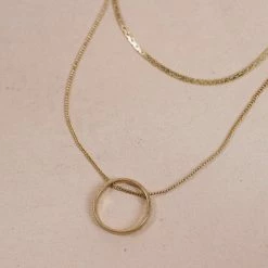 Fame Esme Layered Gold Ring Necklace Accessories