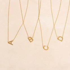 FAME Kaye Gold Initial Necklace
