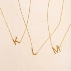 FAME Kaye Gold Initial Necklace