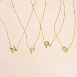 FAME Kaye Gold Initial Necklace