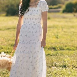 Storia Maternity Friendly Elsie Smocked Maxi Dress