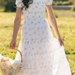 Storia Maternity Friendly Elsie Smocked Maxi Dress