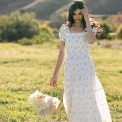 Storia Maternity Friendly Elsie Smocked Maxi Dress