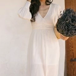 Blu Pepper Gabriella Button Midi Dress