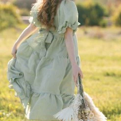 & Merci Best Sellers Paige Puff Sleeve Tiered Midi Dress