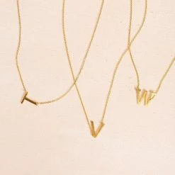FAME Kaye Gold Initial Necklace