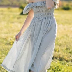 Mable Nancy Smocked Midi Dress