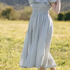 Mable Nancy Smocked Midi Dress