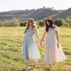 Mable Nancy Smocked Midi Dress