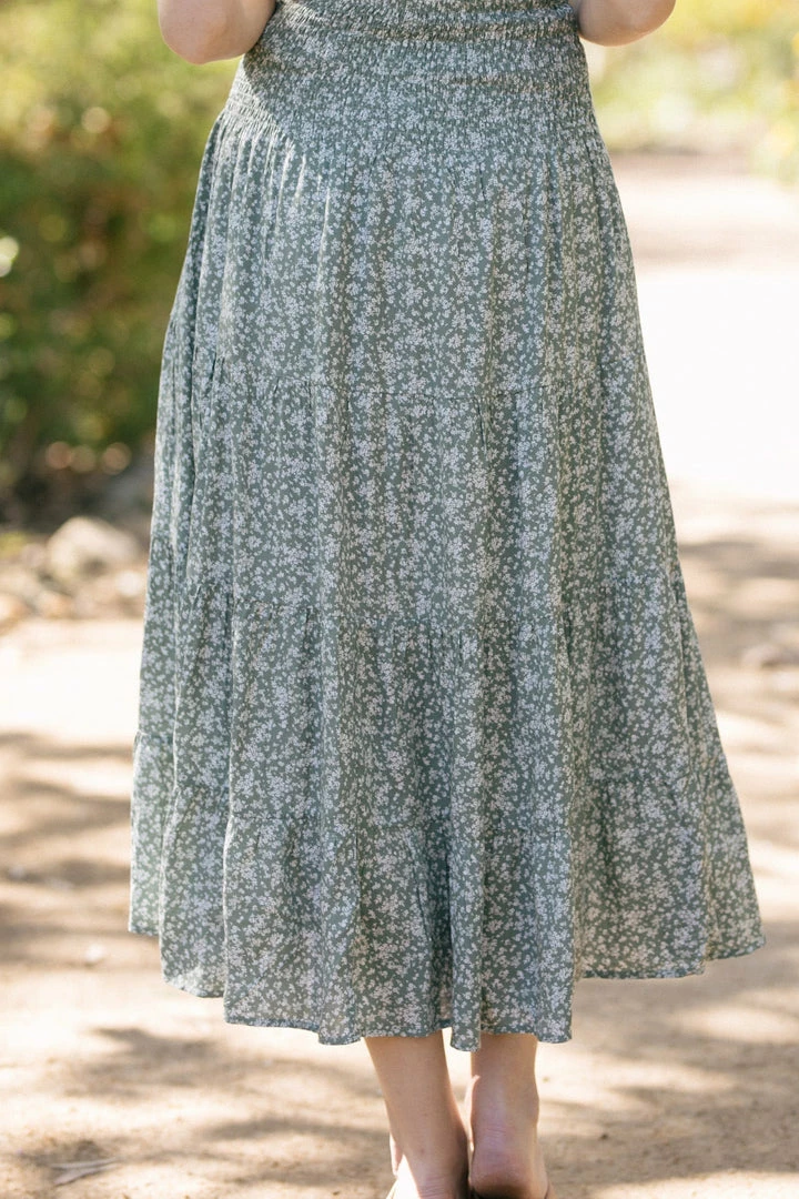 Wishlist Lisa Smocked Midi Skirt Maternity Friendly