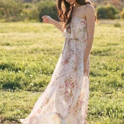 Aakaa Maternity Friendly Roxanne Strapless Maxi Dress