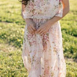 Aakaa Maternity Friendly Roxanne Strapless Maxi Dress