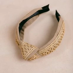 Fame Flora Linen And Grass Headband Accessories