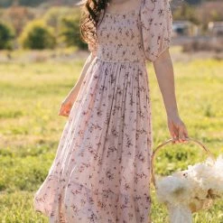 Dress Forum Sarah Smocked Midi Dress Maternity Friendly