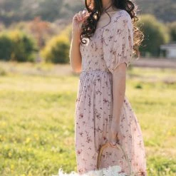 Dress Forum Sarah Smocked Midi Dress Maternity Friendly