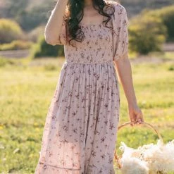 Dress Forum Sarah Smocked Midi Dress Maternity Friendly