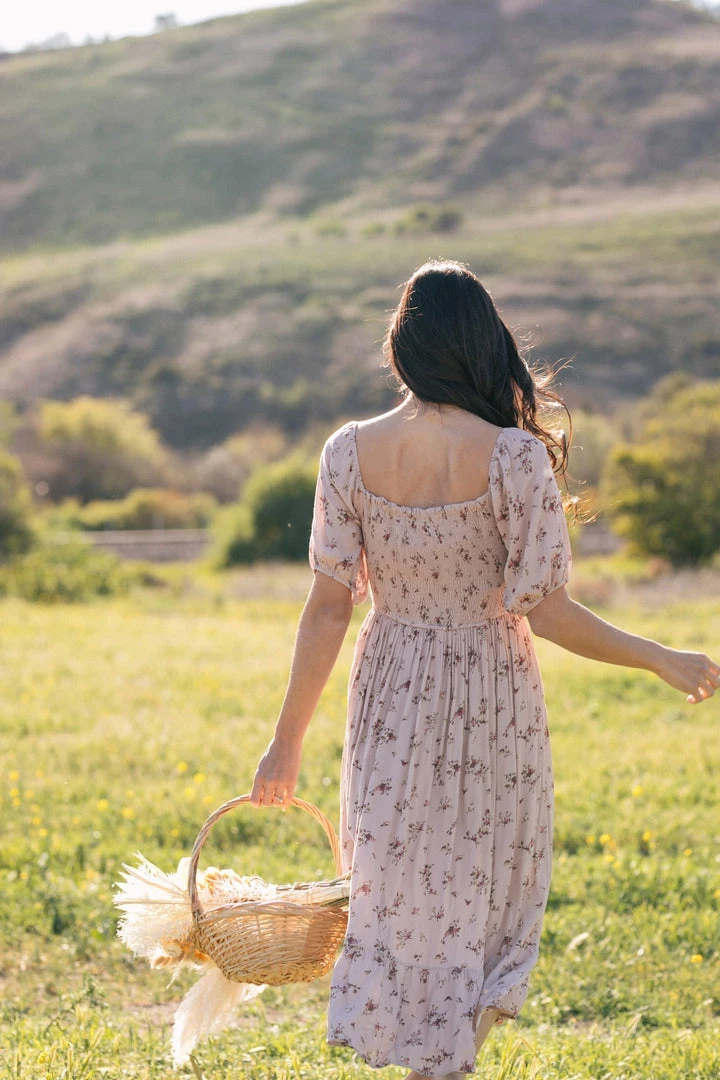 Dress Forum Sarah Smocked Midi Dress Maternity Friendly