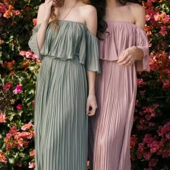 Soieblu Sophia Pleated Maxi Dress