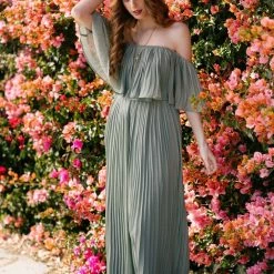 Soieblu Sophia Pleated Maxi Dress