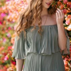 Soieblu Sophia Pleated Maxi Dress