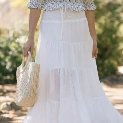 Hyfve Talia Tiered Maxi Skirt Maternity Friendly