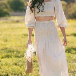 Crescent Winona Smocked Linen Set