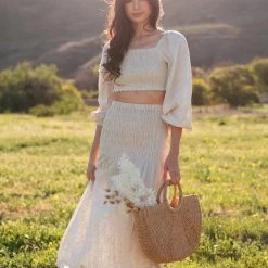 Crescent Winona Smocked Linen Set