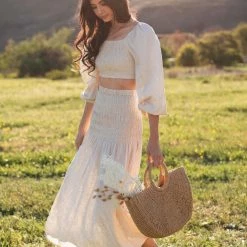 Crescent Winona Smocked Linen Set