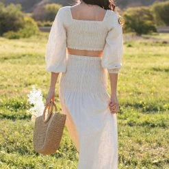 Crescent Winona Smocked Linen Set