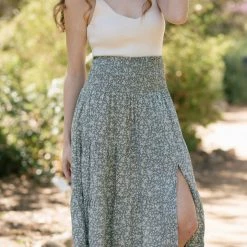 Wishlist Lisa Smocked Midi Skirt Maternity Friendly