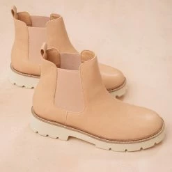 Let's See Style Giana Lugsole Ankle Boots Shoes