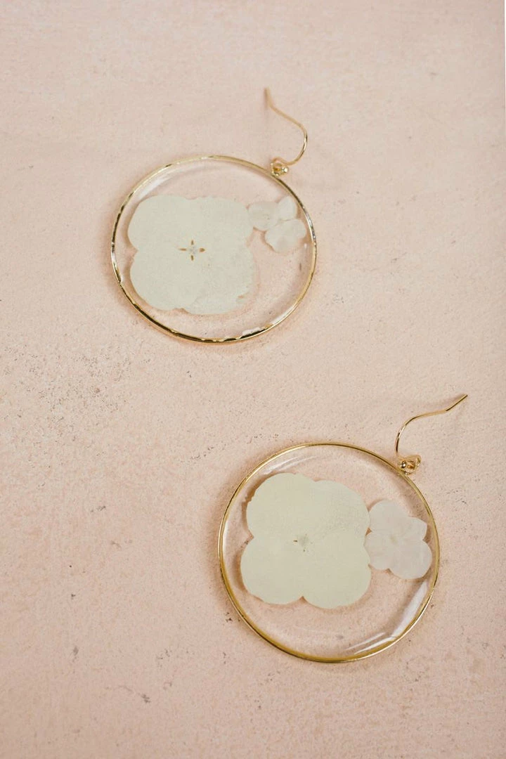 Ana/Girly Gwen Floral Resin Earrings